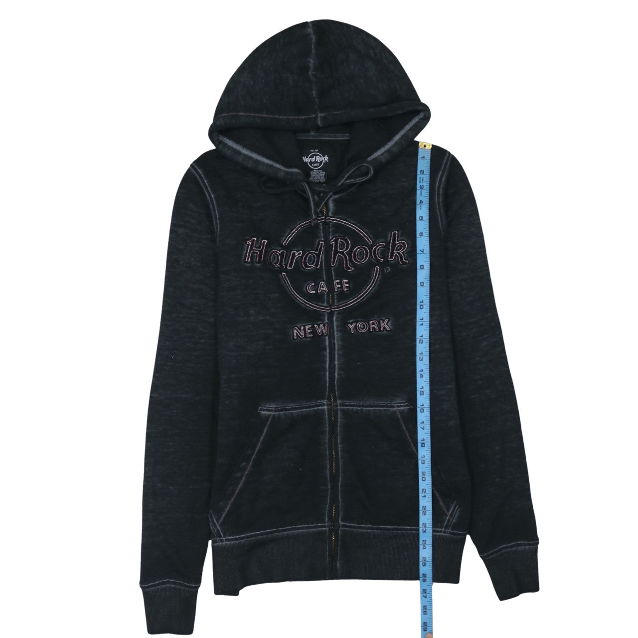 Hard Rock Cafe New York Black Full Zip Hoodie Unisex S
