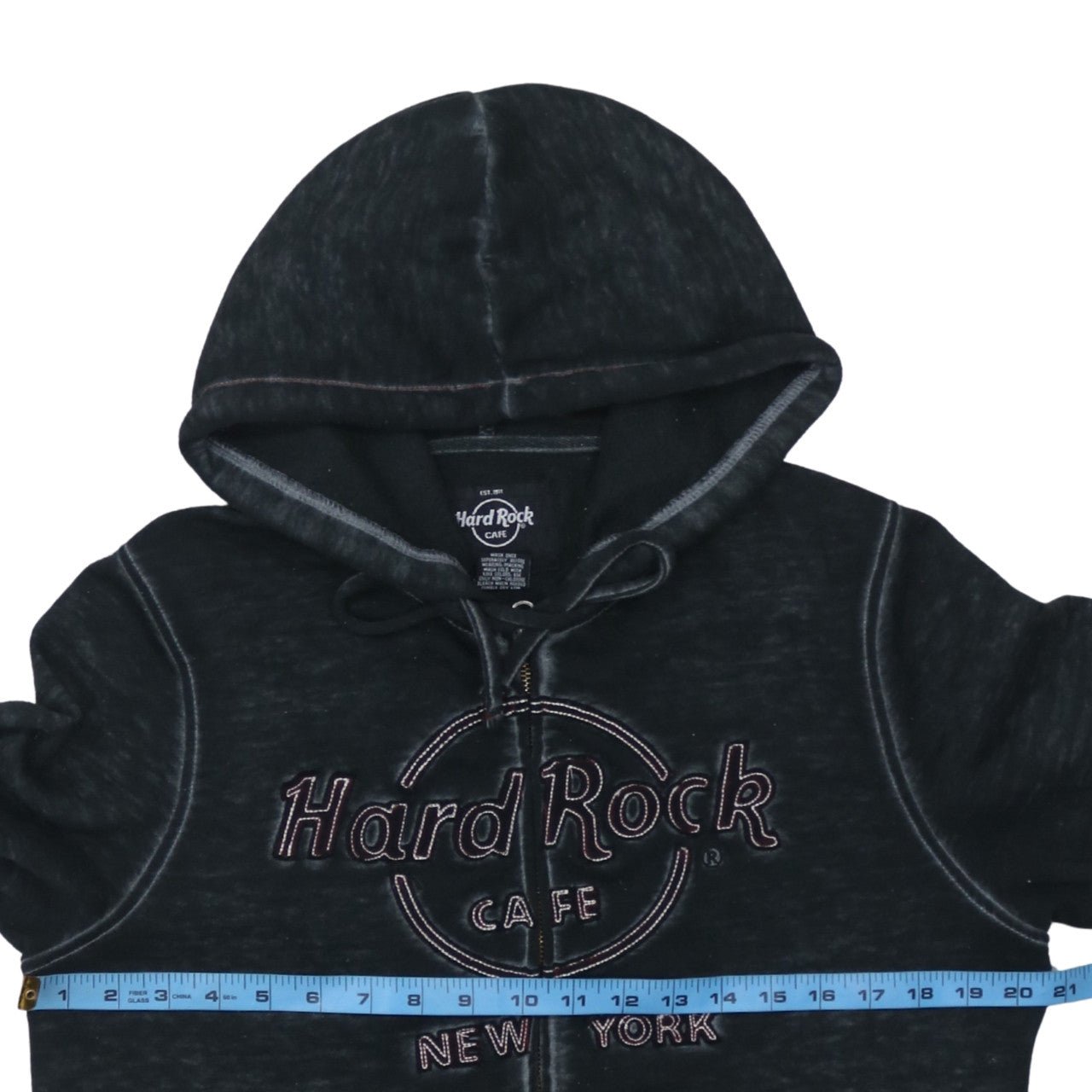 Hard Rock Cafe New York Black Full Zip Hoodie Unisex S