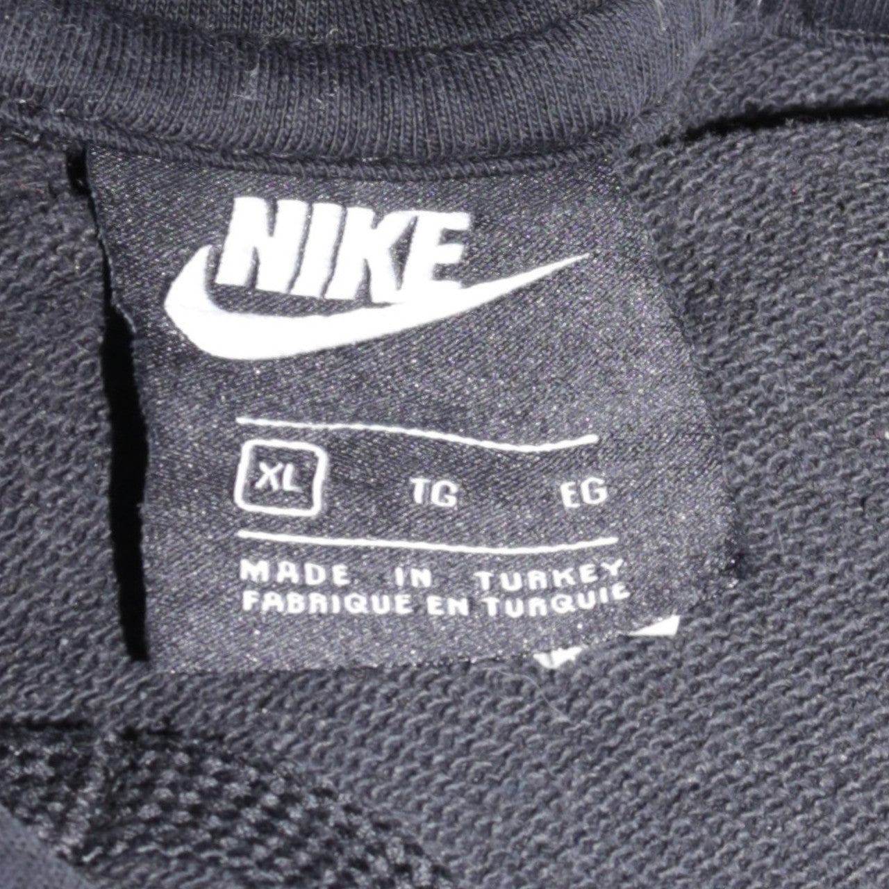 Nike Men's Black XL Pullover Hoodie Fleece Sports Logo Sweatshirt