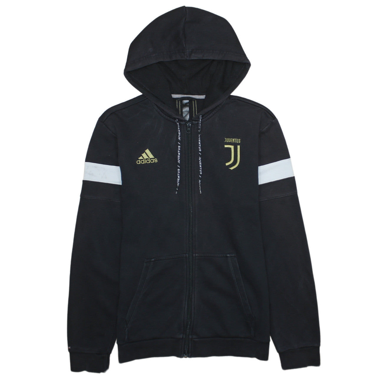 Adidas Men’s Black Juventus Full Zip Hoodie Size M Sportswear