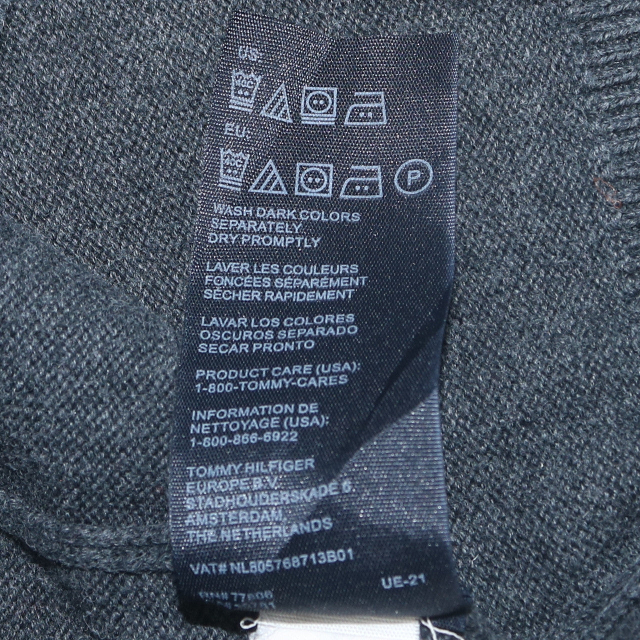 Tommy Hilfiger Men's Grey Cotton Half Zip Jumper Size S