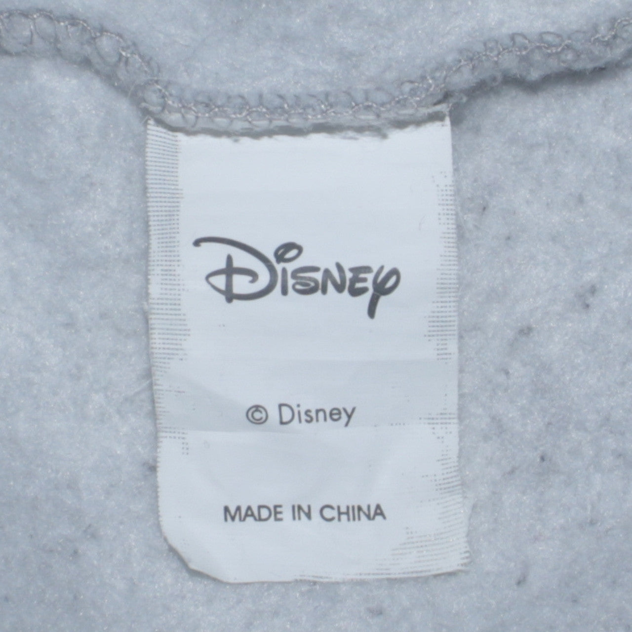 Disney Women Grey XS Sweatshirt Mickey & Minnie Embroidered Crew Neck