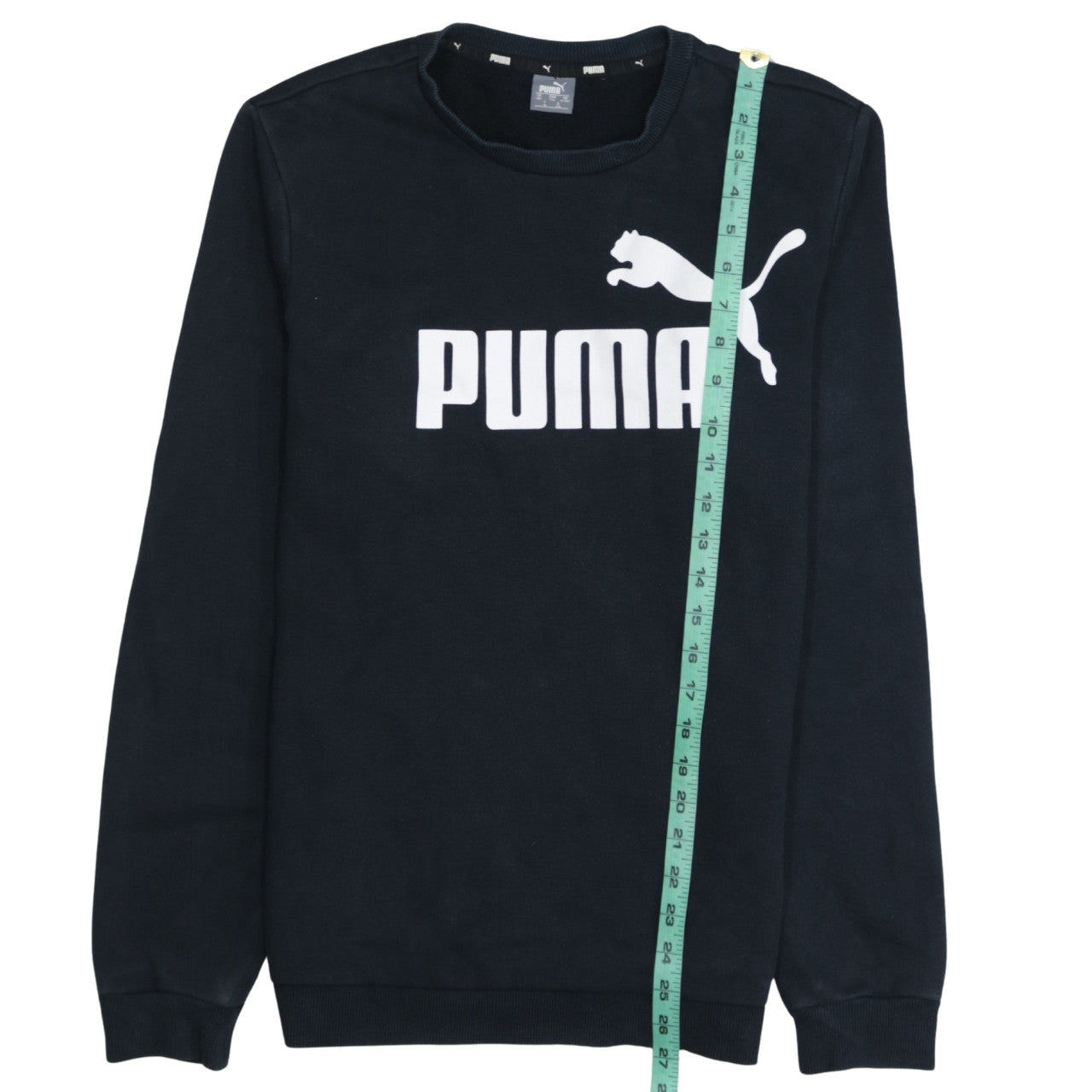 Puma Boys Black Crew Neck Long Sleeve Pullover Sweatshirt 15-16 Years