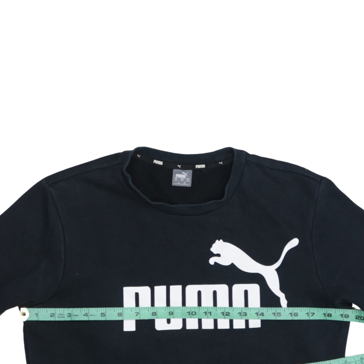 Puma Boys Black Crew Neck Long Sleeve Pullover Sweatshirt 15-16 Years