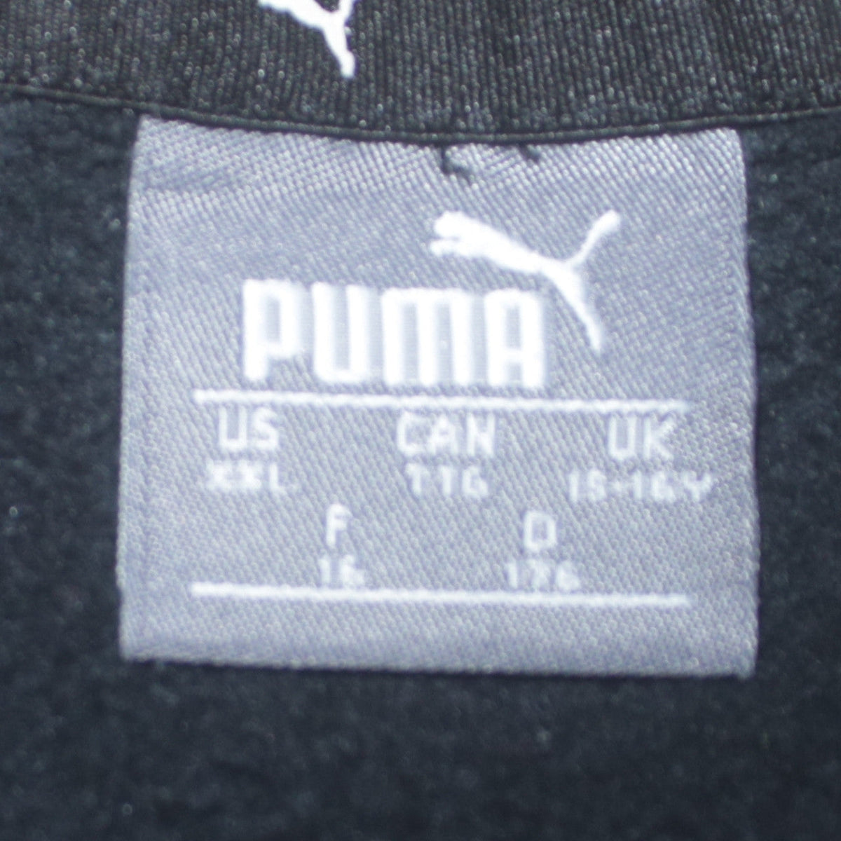 Puma Boys Black Crew Neck Long Sleeve Pullover Sweatshirt 15-16 Years