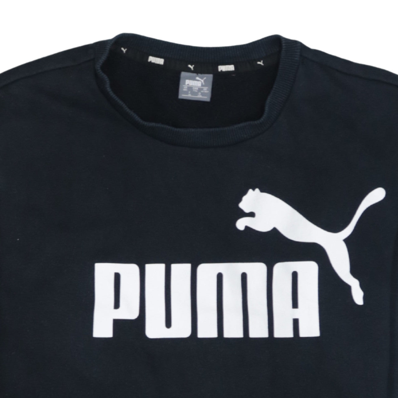 Puma Boys Black Crew Neck Long Sleeve Pullover Sweatshirt 15-16 Years