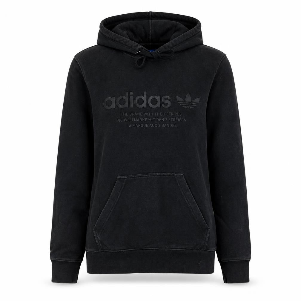 Adidas Womens Black XS Pullover Hoodie Sweatshirt Hooded Logo Cotton