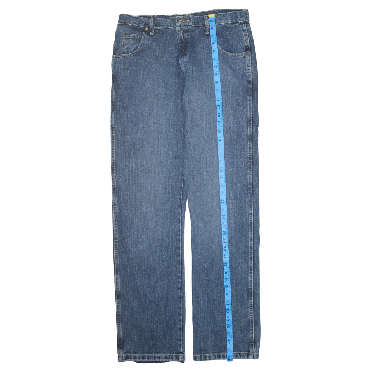 Wrangler Men's Blue 34x34 Straight Fit Denim Jeans