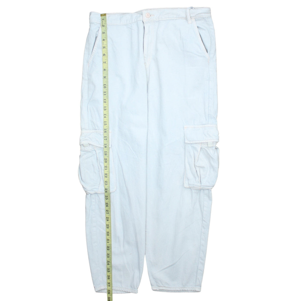 Levi's Women's Light Blue Cargo Jeans Size 31 Relaxed Fit