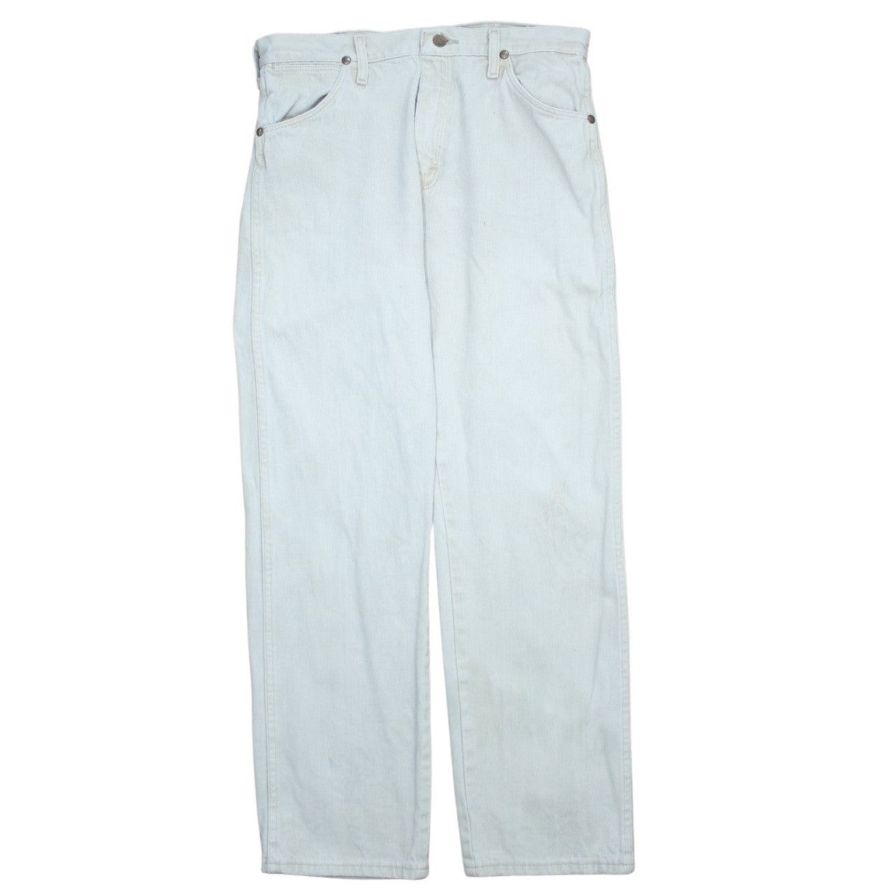 Wrangler Men Light Blue Straight Denim Jeans 32x30 Regular Fit