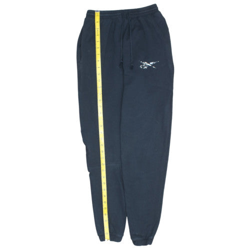 Reebok Womens Black Jogger Sweatpants Size S Fleece Tapered Activewear