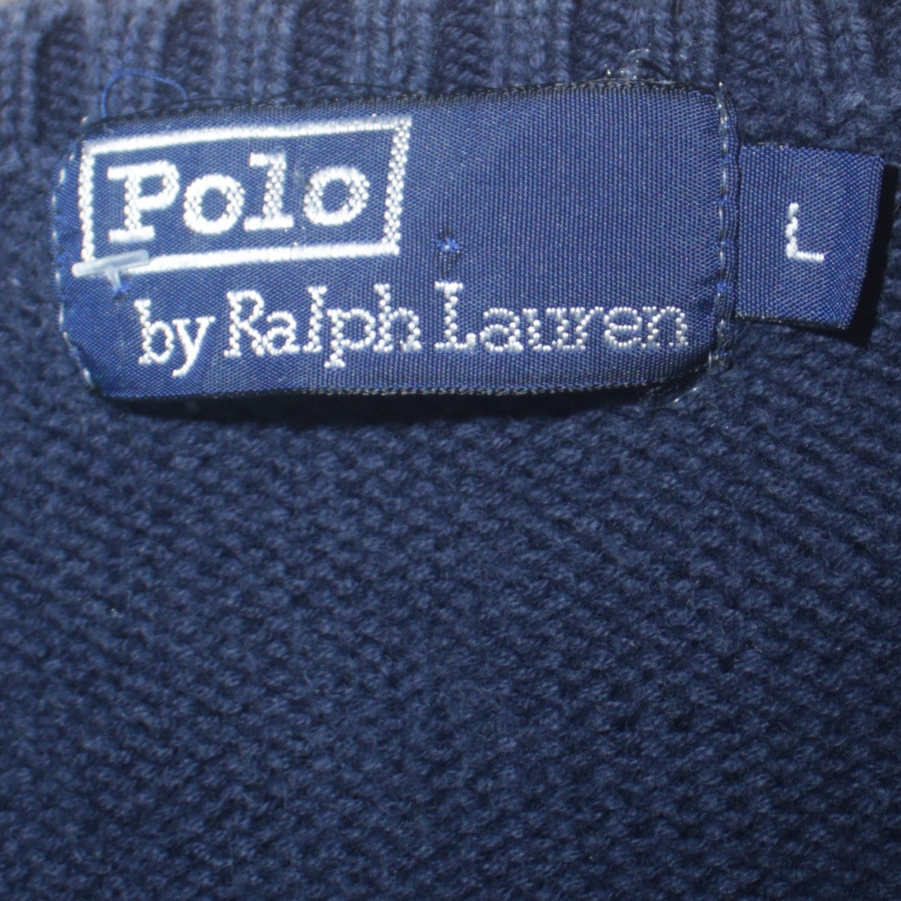 Ralph Lauren Men's Blue Cotton Crew Neck Jumper Size L
