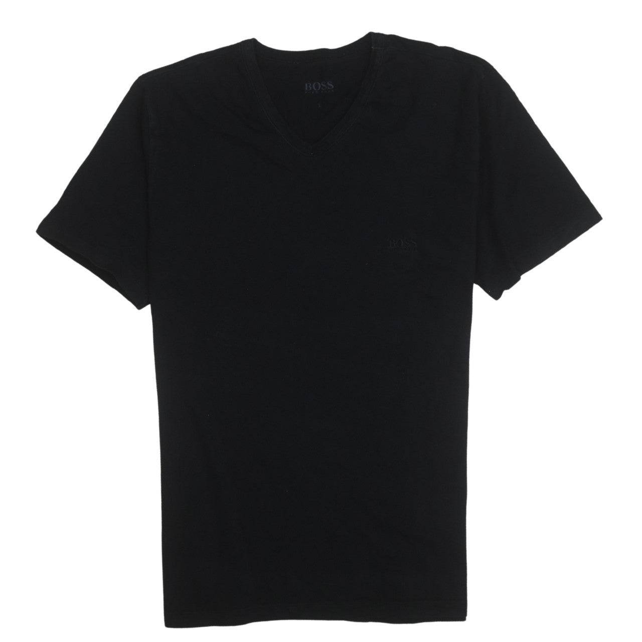 Hugo Boss Men's Black V-Neck Cotton T-Shirt Size L