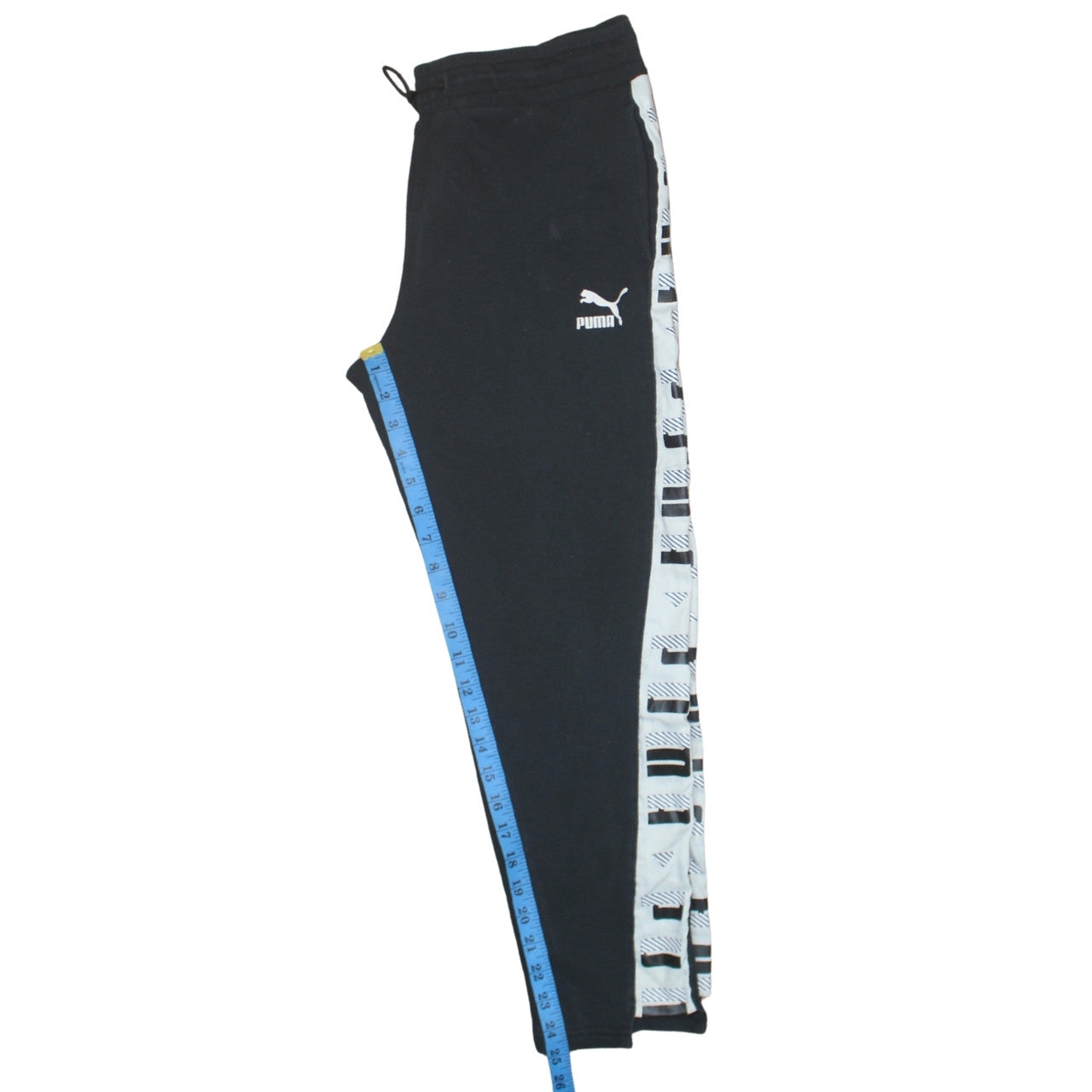 Puma Women’s Black Jogger Trousers Size 10 Side Stripe Activewear