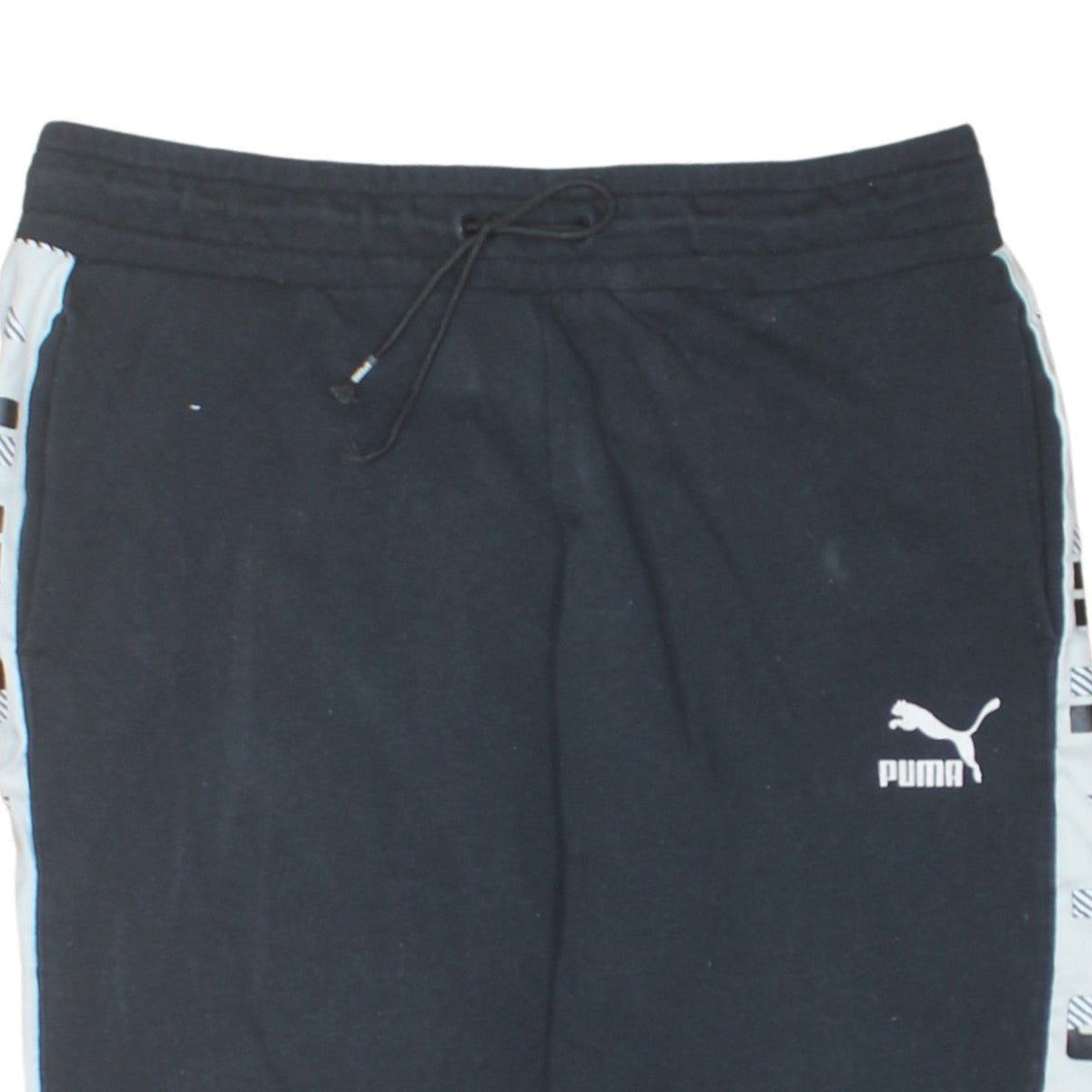 Puma Women’s Black Jogger Trousers Size 10 Side Stripe Activewear