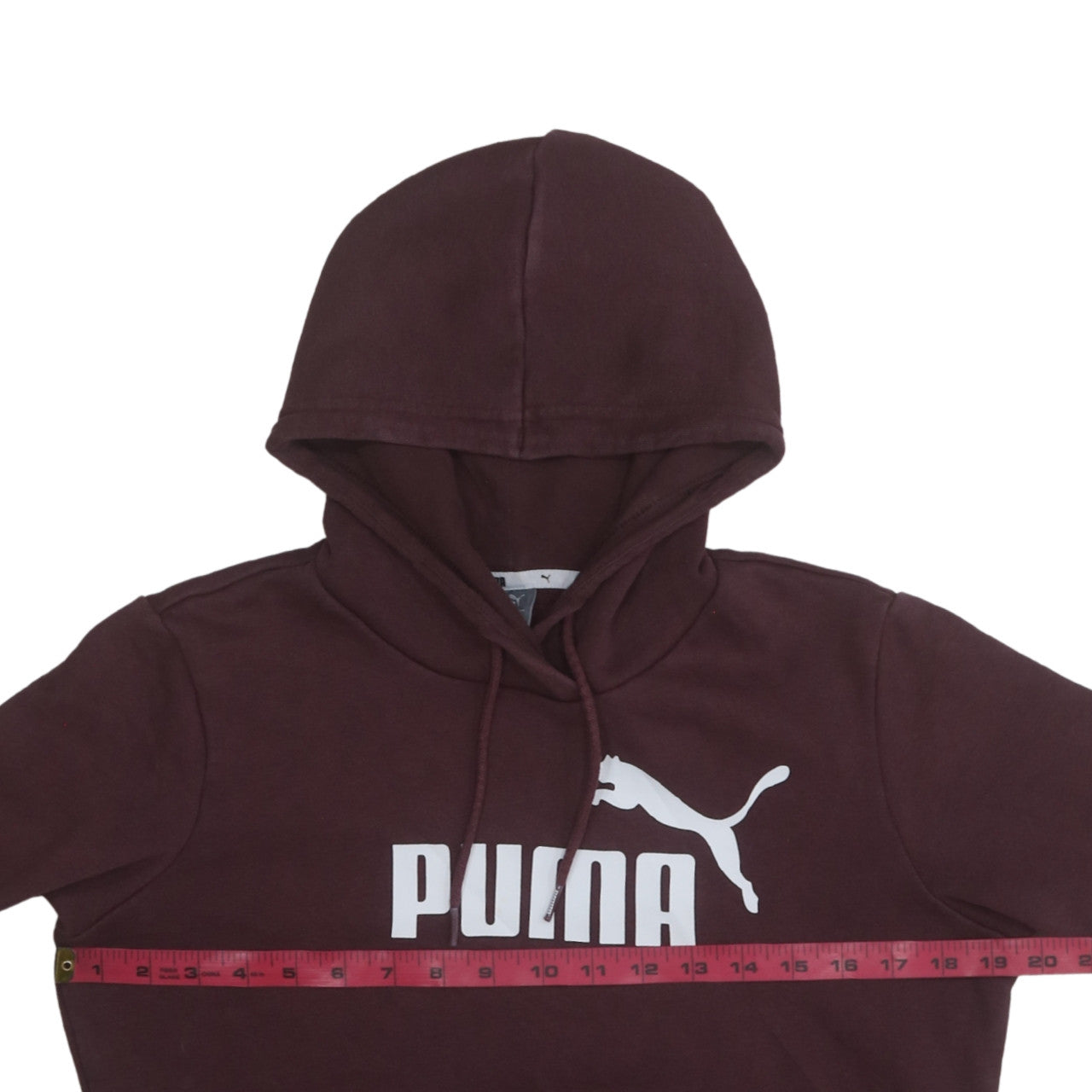 Puma Womens Burgundy Hoodie UK 12 Pullover Logo Sweatshirt