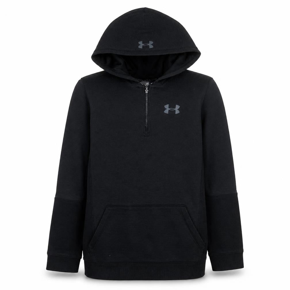 Under Armour Boys Black YXL 1/4 Zip Hoodie Threadborne ColdGear