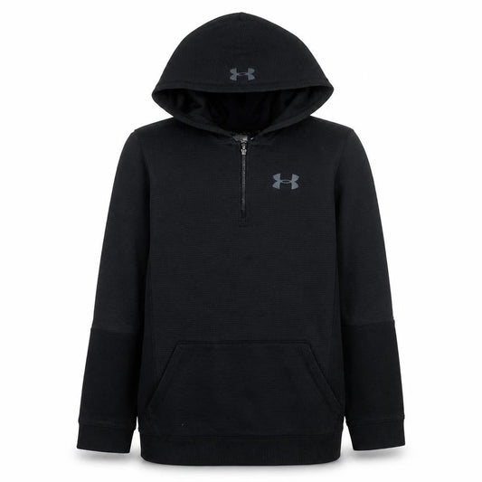 Under Armour Boys Black YXL 1/4 Zip Hoodie Threadborne ColdGear