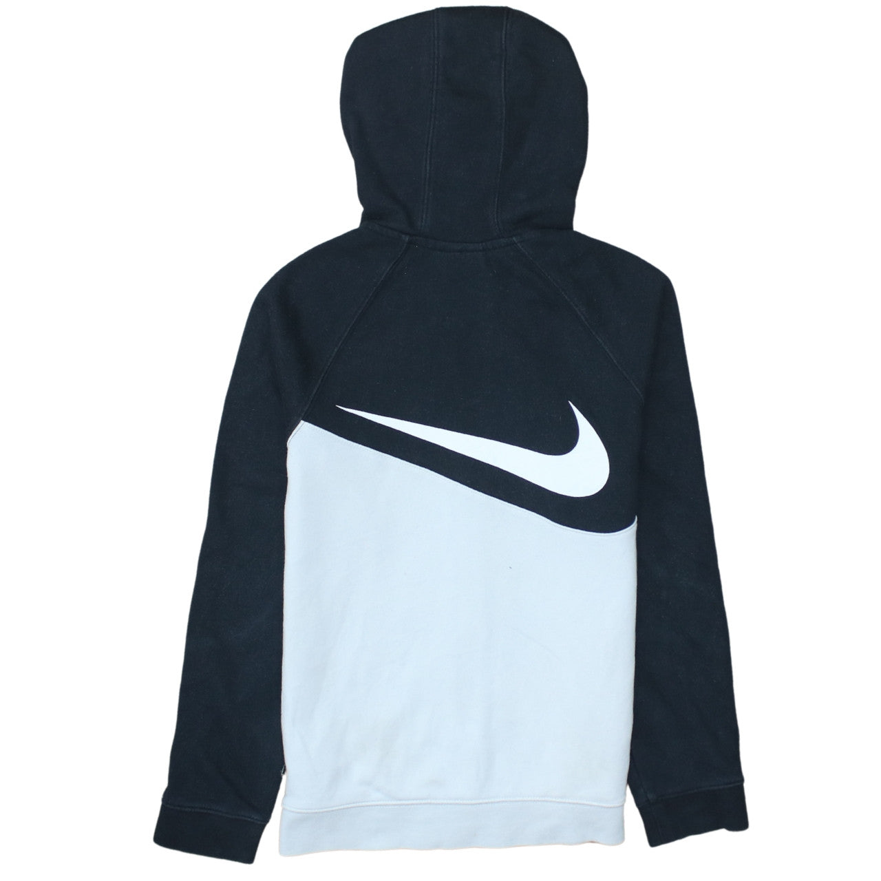 Nike Boys Black Full Zip Hoodie Size L 147-158cm Colourblock Sportswear