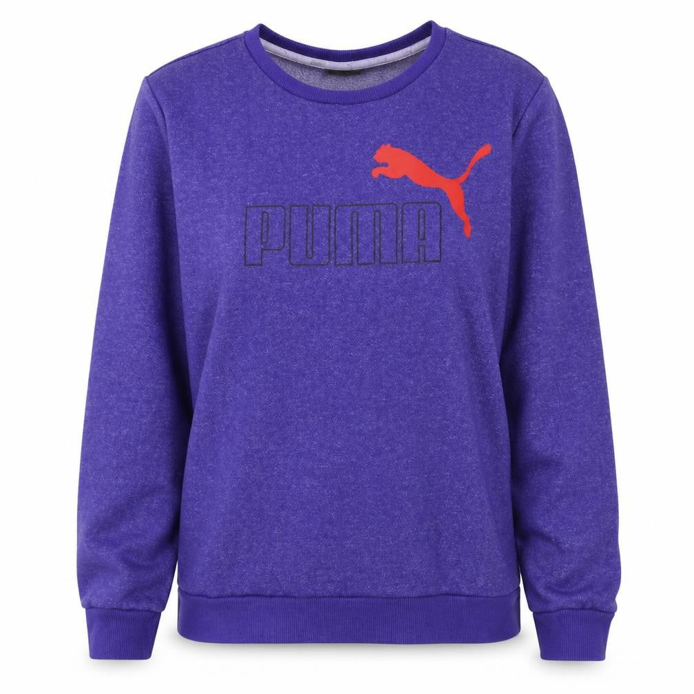 Puma Women's Purple Logo Crew Neck Sweatshirt Size S