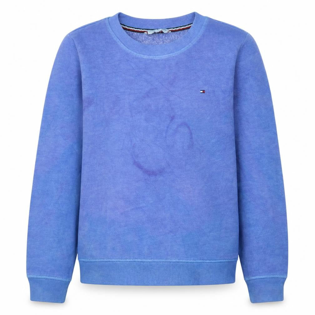 Tommy Hilfiger Boys Blue Crew Neck Pullover Sweatshirt Size S