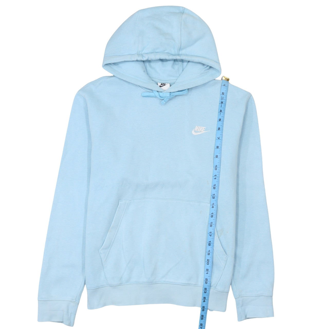 Nike Women Light Blue Pullover Hoodie Size M Cotton Blend