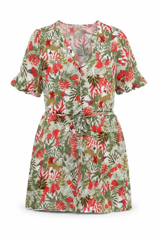 Next Womens Multicoloured Floral Short Wrap Dress Size 12