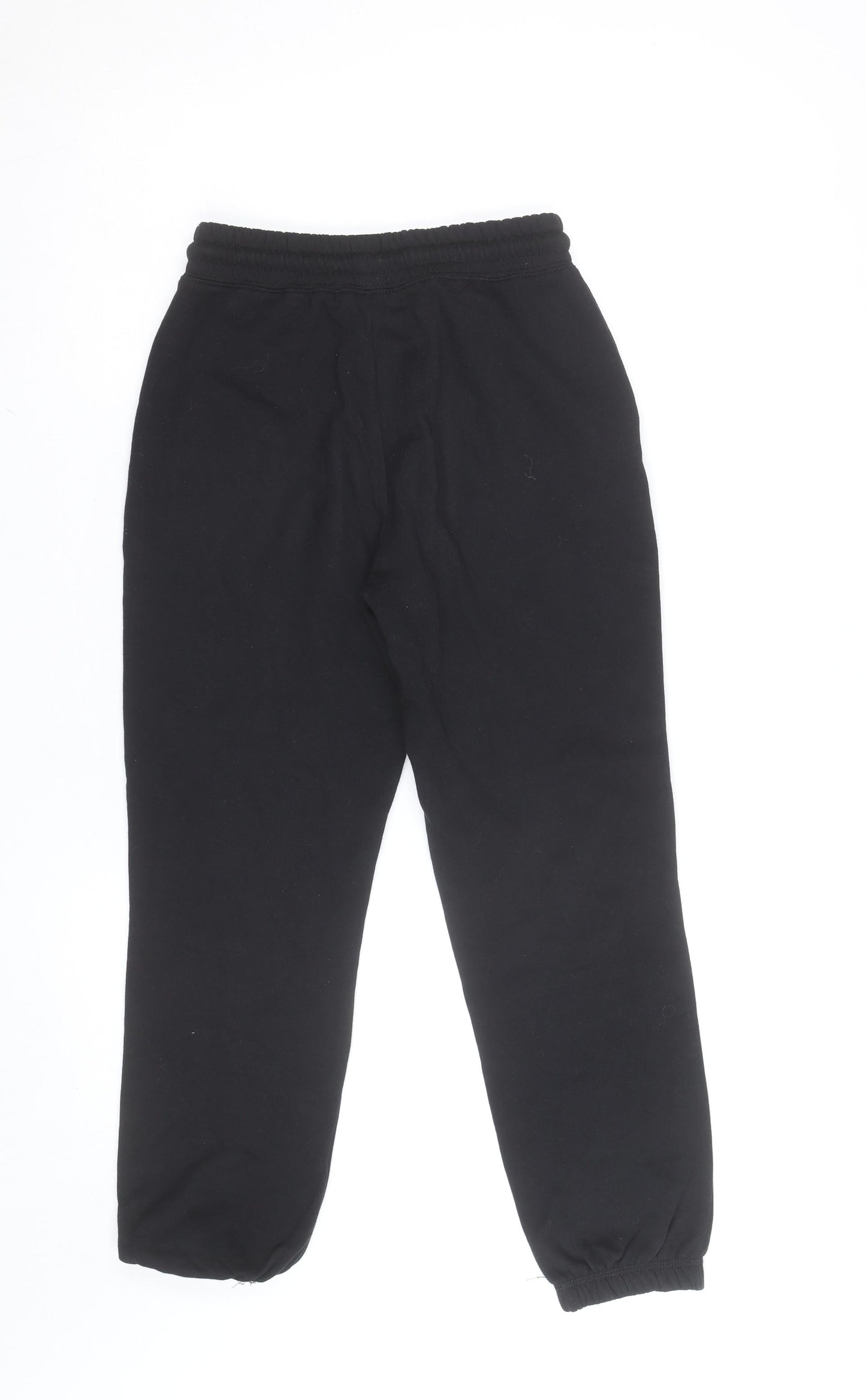 Primark Girls Black Jogger Sweatpants 11 Years Cotton Blend Elastic Waist