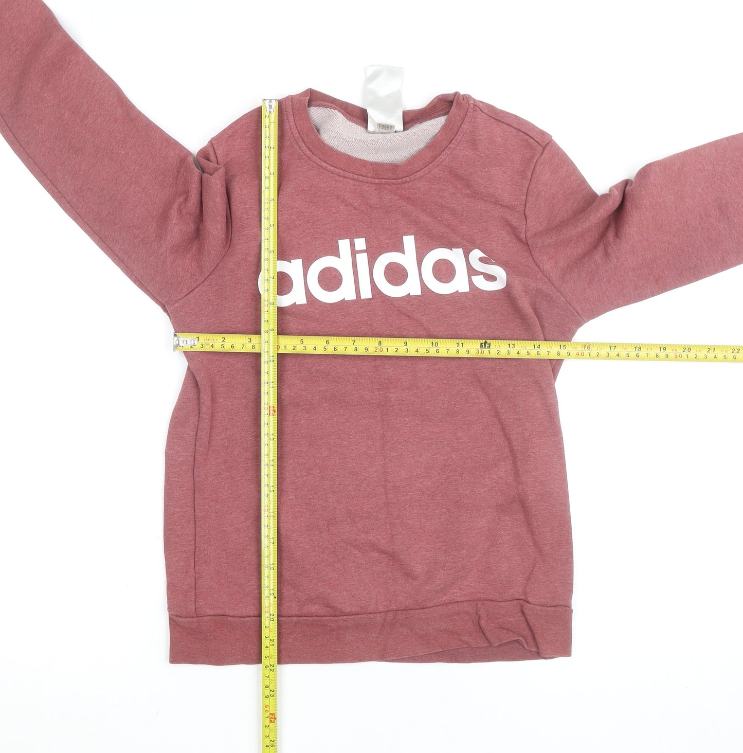 Adidas Womens Pink Crew Neck Pullover Sweatshirt Size S