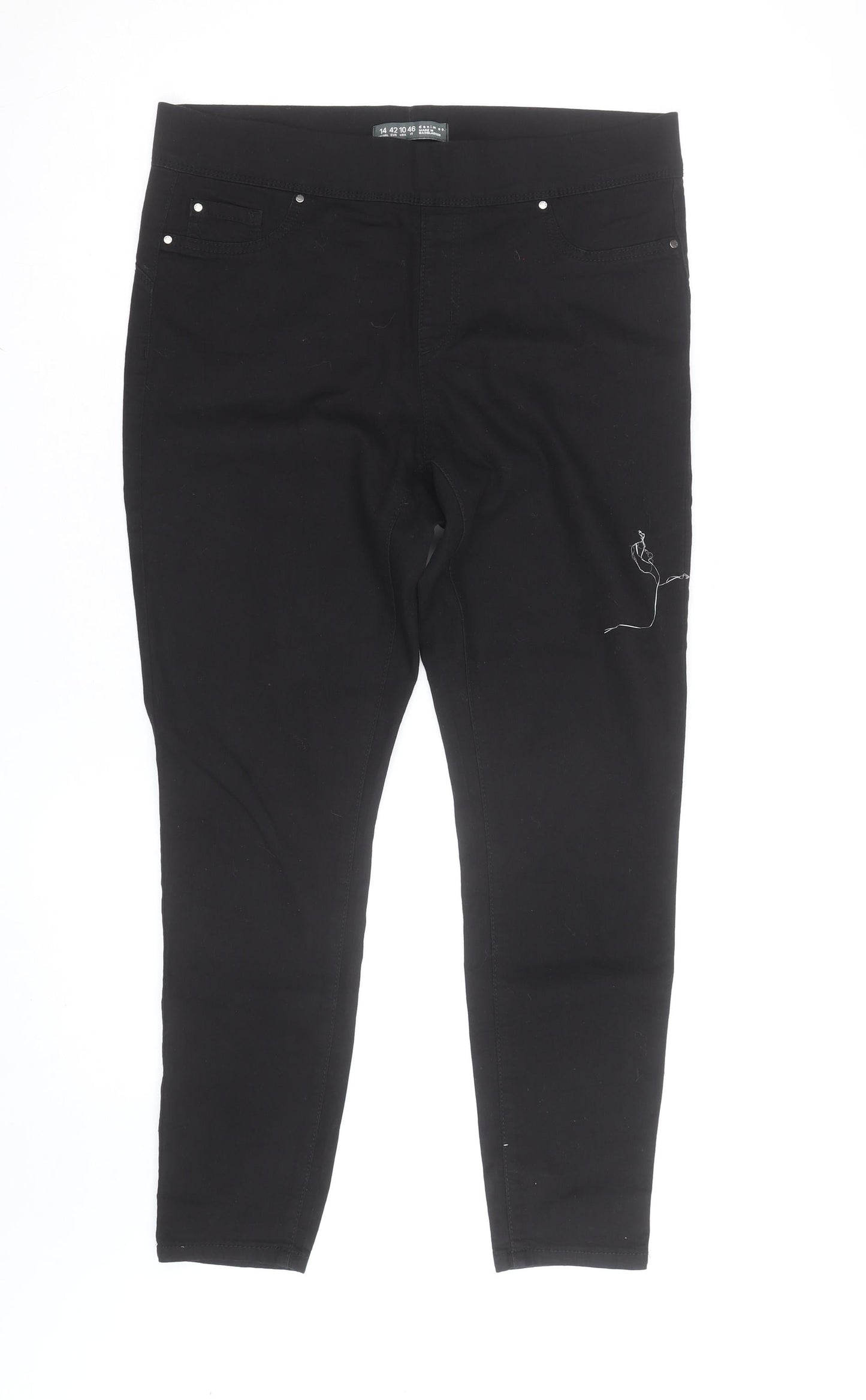 Denim Co. Women's Black Size 14 Slim Fit Jegging Jeans
