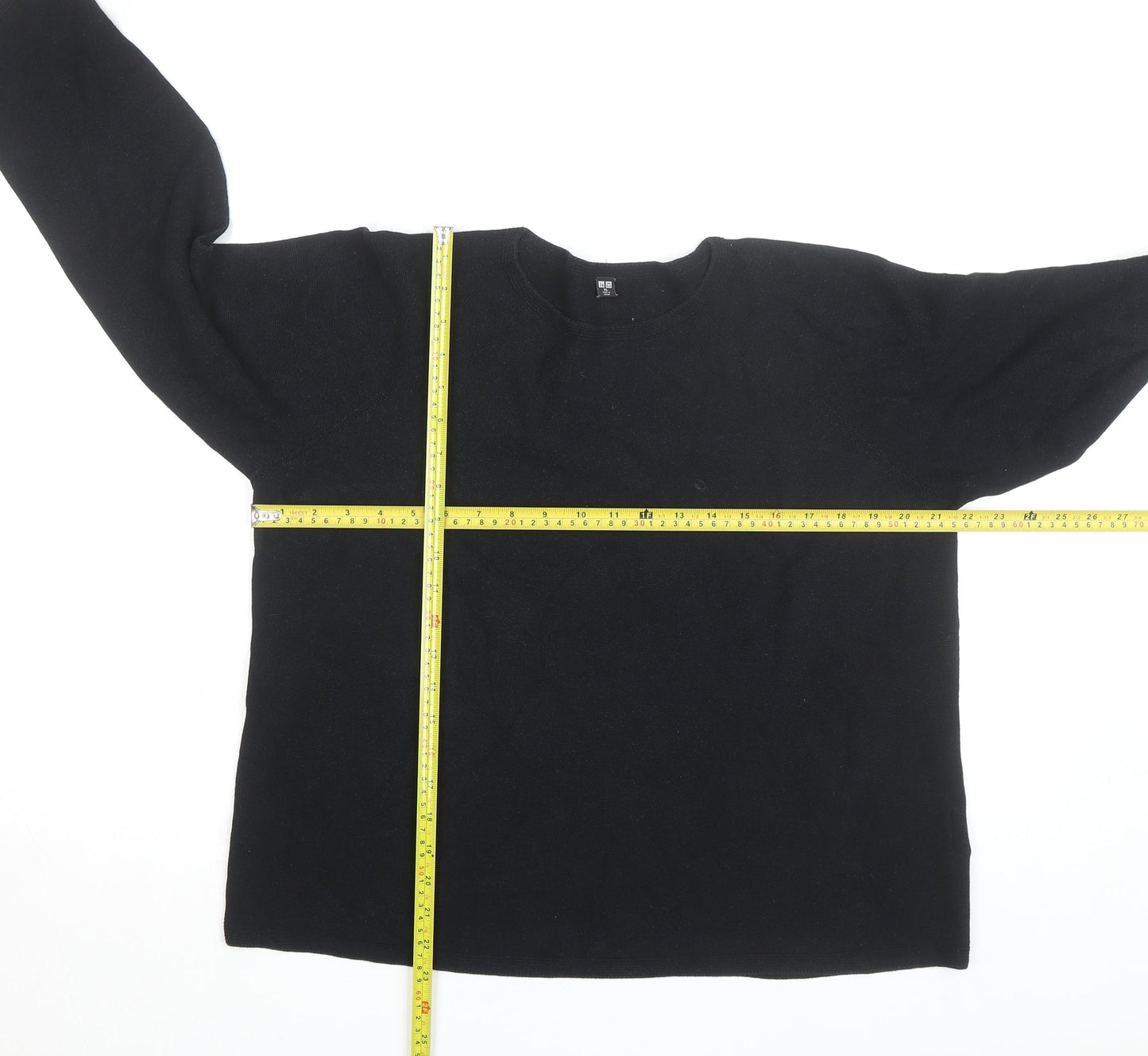 Uniqlo Men’s Black Cotton Crew Neck Pullover Jumper XL