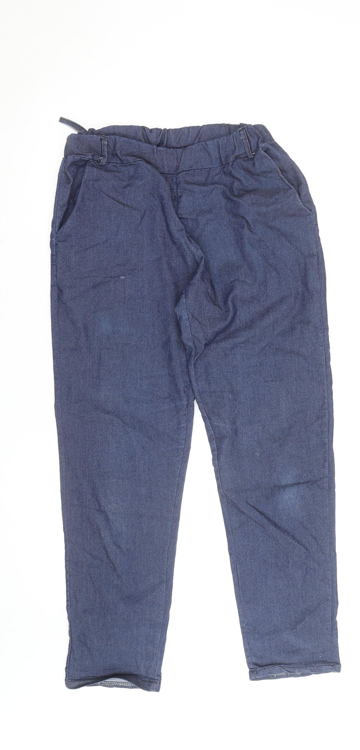 Pianura Studio Women's Blue Cotton Jogger Trousers Size M