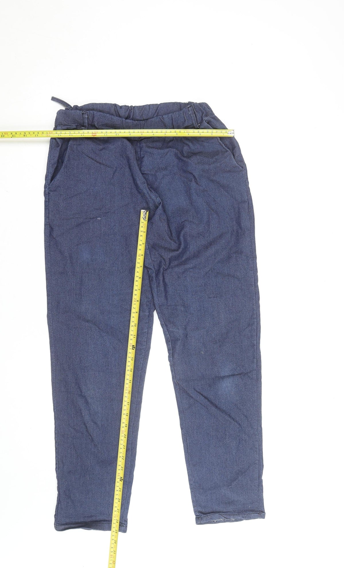 Pianura Studio Women's Blue Cotton Jogger Trousers Size M