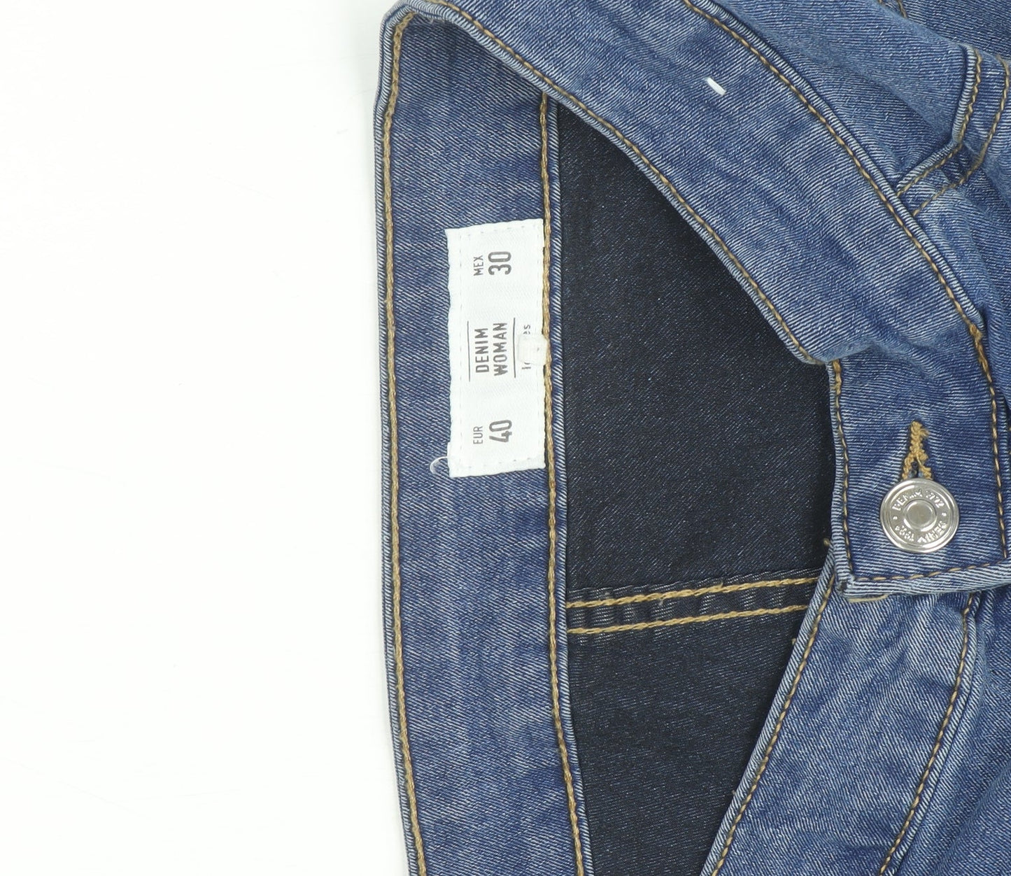 Denim Woman Blue Skinny Jeans Women Size 12 Mid Rise Stretch Cotton
