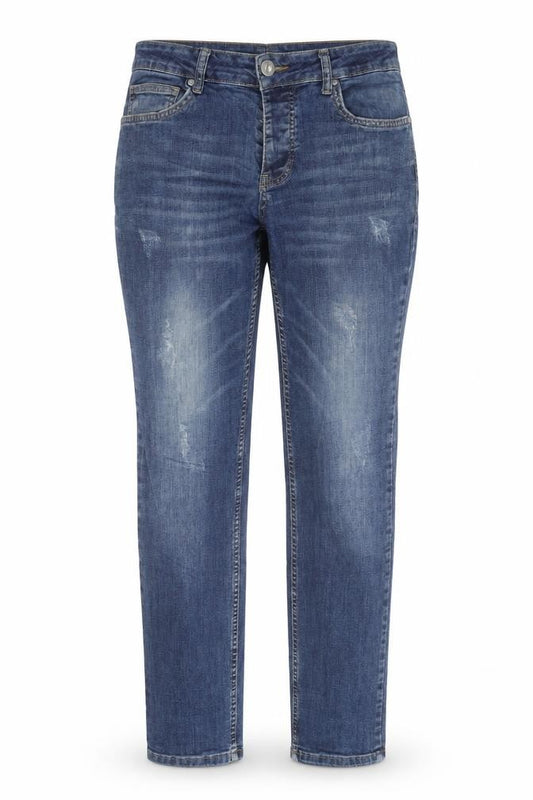 Merish Women's Blue Straight Leg Stretch Jeans Size 16