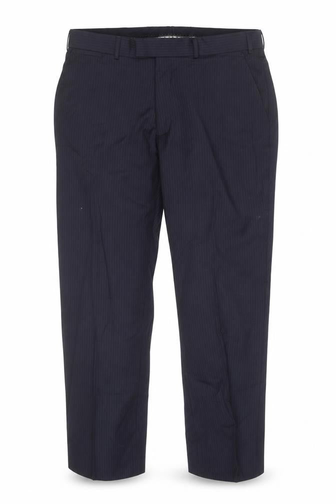 Jeff Banks Men’s Black Pinstripe Wool Blend Dress Trousers 32R