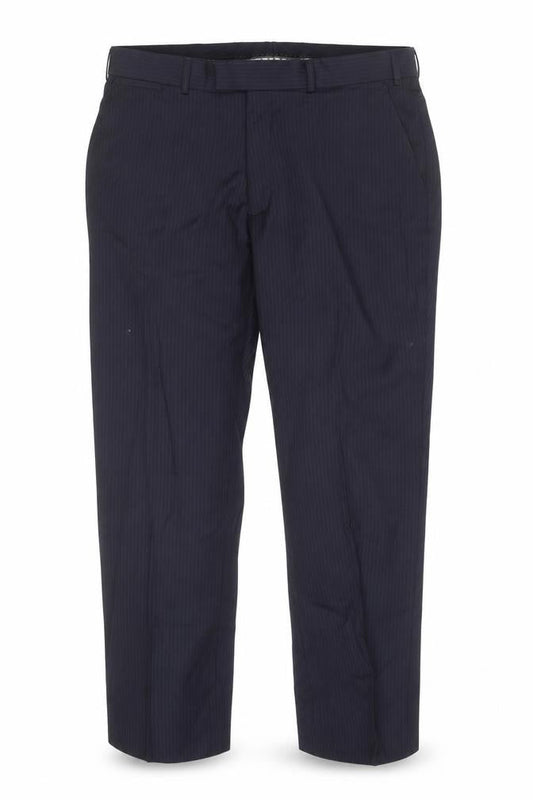 Jeff Banks Men’s Black Pinstripe Wool Blend Dress Trousers 32R
