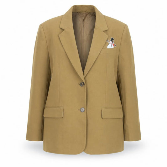Primark Women Brown Blazer Size M Single-Breasted Twill Jacket