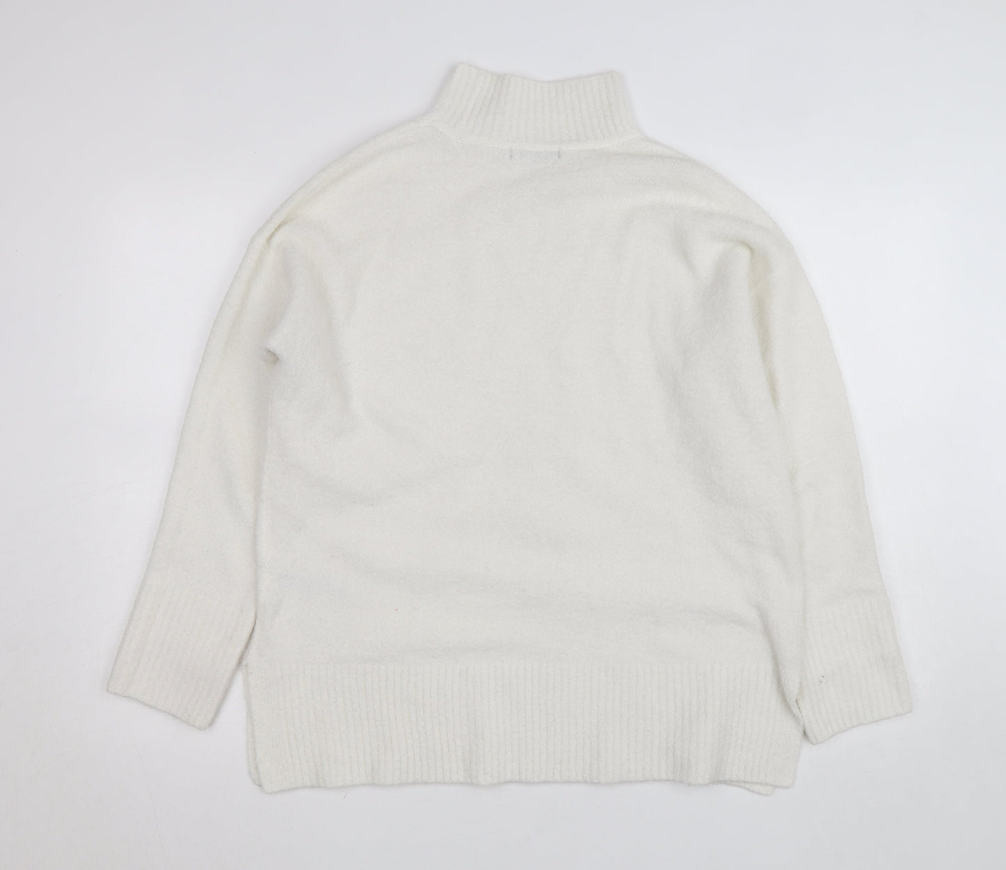 Dunnes Stores Women’s White Roll Neck Knit Jumper Size S