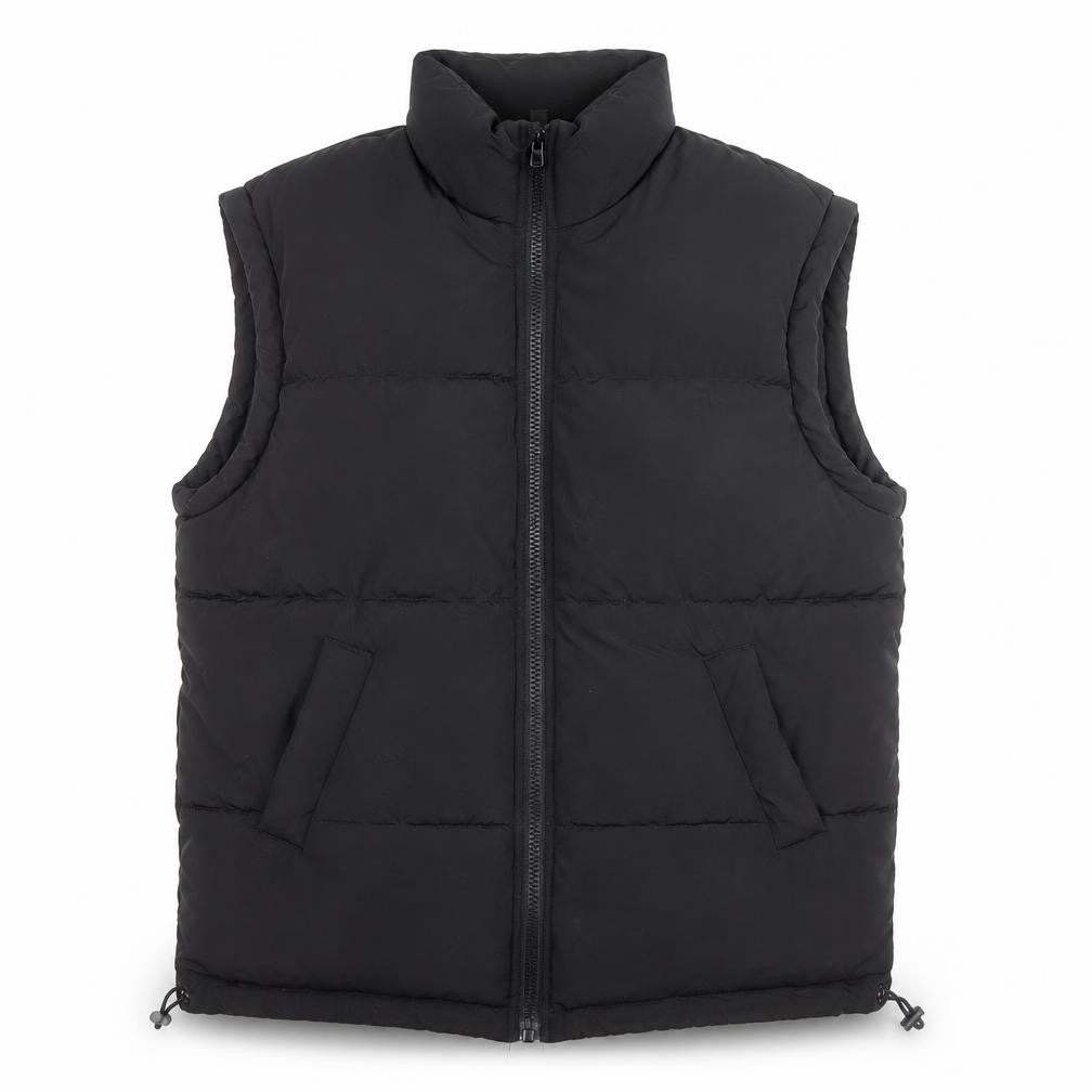 H&M Divided Mens Black Puffer Waistcoat Size S Regular Fit
