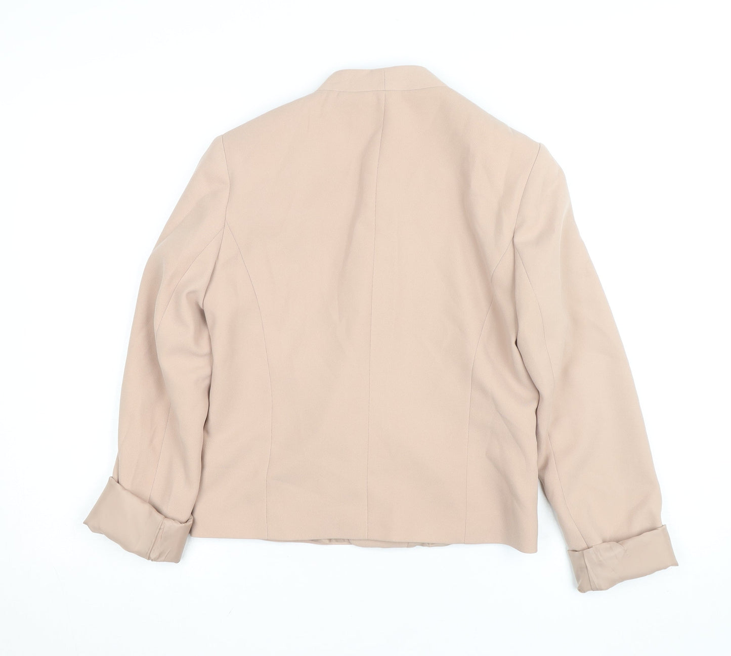 Atmosphere Women Beige Size 10 Blazer Jacket with Zip Pockets