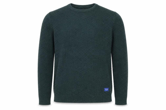 Jack & Jones Mens Green Cotton Knit Crew Neck Jumper Size M