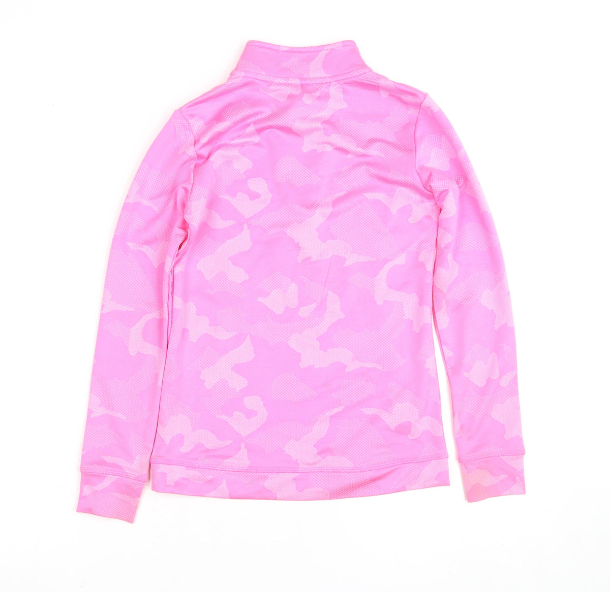 Dunnes Stores Girls Pink Camouflage 1/4 Zip Activewear Track Jacket 9-10 Years
