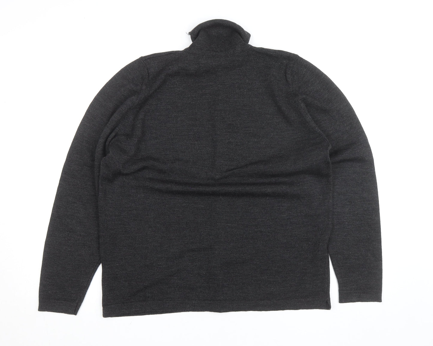 St. Bernard Women’s Grey Roll Neck Lambswool Jumper Size 14-16