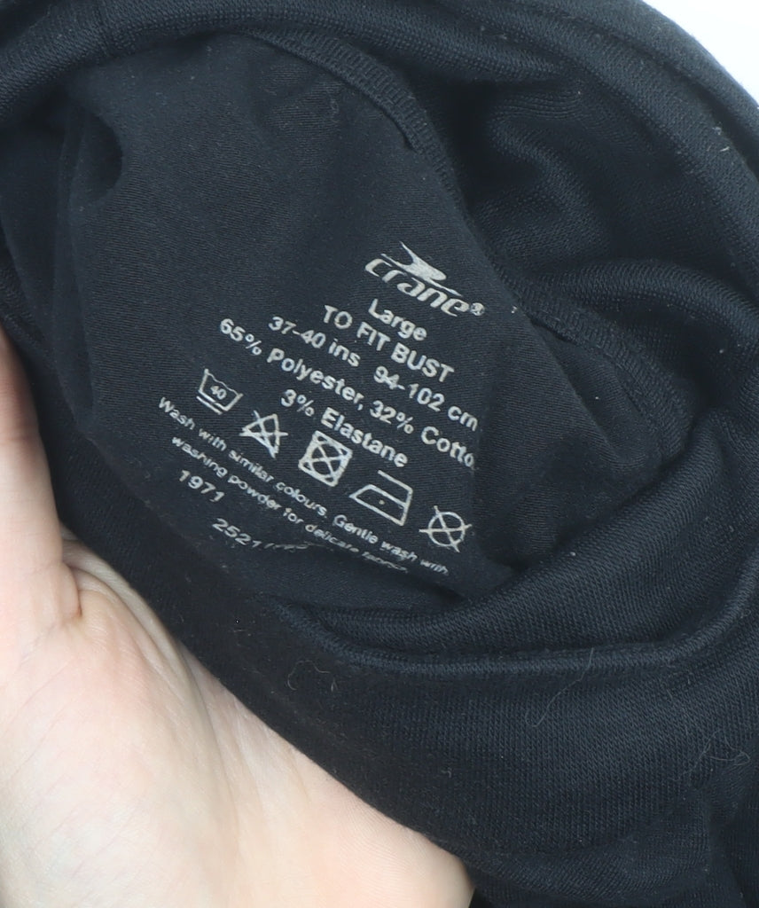 Crane Women Black L Basic Activewear Jacket Lightweight Stretch