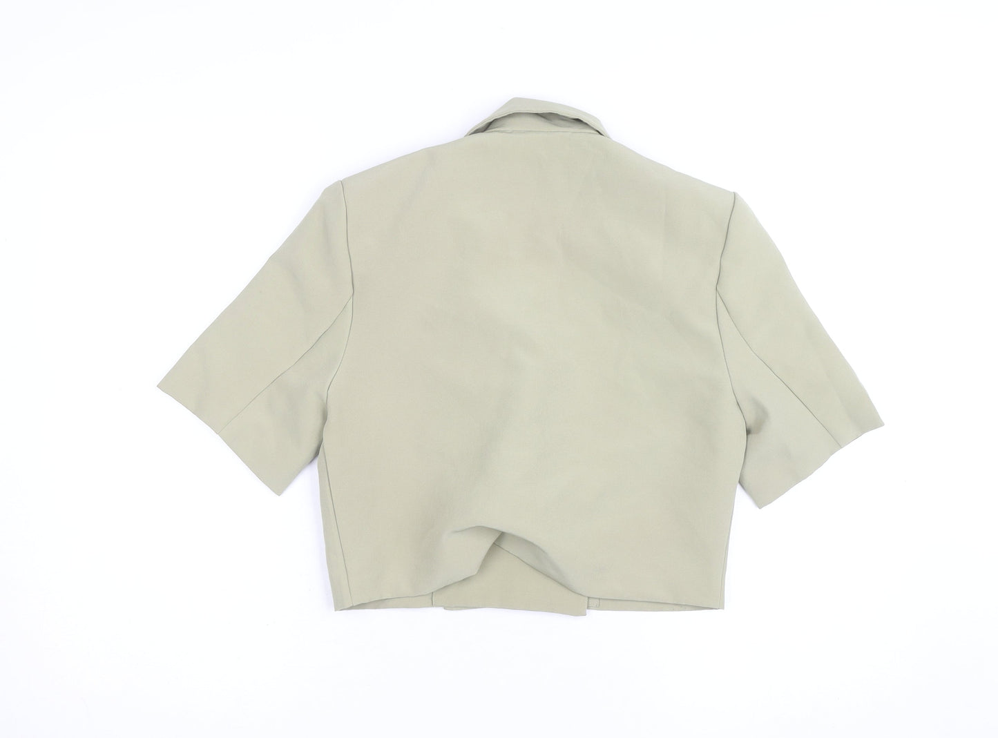 PrettyLittleThing Women's Beige Cropped Blazer Size 8