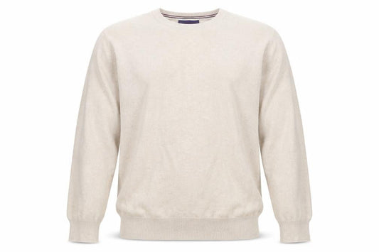 New Haven Men's Beige Small Crew Neck Pullover Jumper