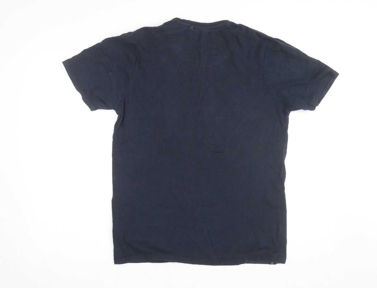 Diesel Men's Blue V-Neck Cotton T-Shirt Size M