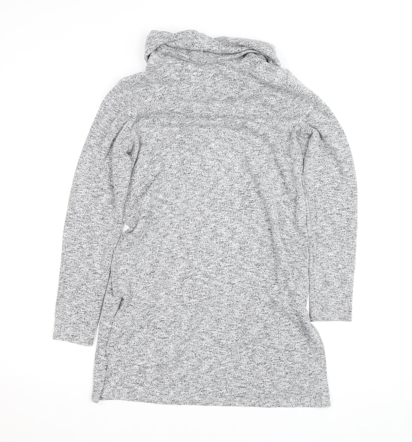 Dorothy Perkins Women’s Grey Cowl Neck Long Sleeve Tunic Jumper Size 16
