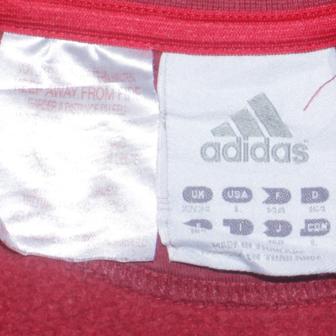 Adidas Boys Red Crew Neck Logo Sweatshirt Size 14 Years Classic Style